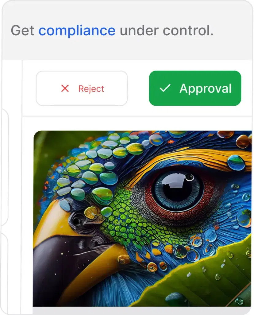 Sign-off and approval interface