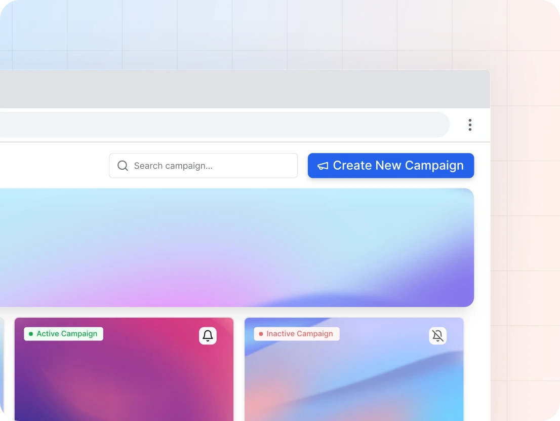 Create campaigns interface