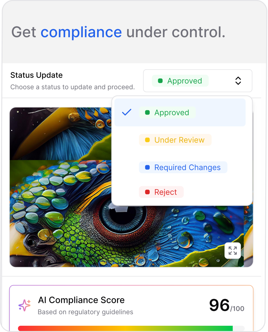 Sign-off and approval interface